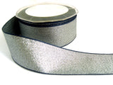 R1044C 37mm Silver and Navy Shot Lame Ribbon