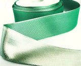 R1053 40mm Jade Green and Metallic Silver Lurex Reversible Face Ribbon