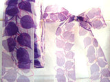 R1057 50mm White, Purple and Cirece Sheer Ribbon - Ribbonmoon