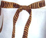 R1131 16mm Mid Brown Patterned Nylon Velvet Ribbon - Ribbonmoon