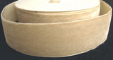 R1149 37mm Cream Beige Nylon Velvet Ribbon - Ribbonmoon