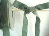 R1167 17mm Dusky Petrol Blue Nylon Velvet Ribbon - Ribbonmoon
