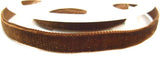 R1212 9mm Dark Brown Nylon Velvet Ribbon by Berisfords