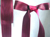 R1220 23mm Wine and Black Satin and Shot Reversible Ribbon - Ribbonmoon