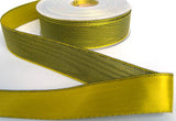 R1221 24mm Moss Green and Black Moret Shimmer and Satin Ribbon - Ribbonmoon