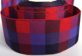 R1251 41mm Purple, Red and Navy Plaid Check Ribbon - Ribbonmoon