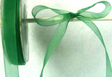 R1296 12mm Bottle Green Sheer Ribbon - Ribbonmoon