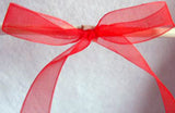 R1299 13mm Red Sheer Ribbon - Ribbonmoon