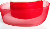 R1330 37mm Red Sheer Ribbon - Ribbonmoon