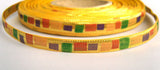 R1350 8mm Gold,Peach,Purple,Green and Russet Thin Metallic Lurex Ribbon - Ribbonmoon