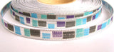 R1352 8mm Silver, Blues and Purple Thin Metallic Lurex Ribbon - Ribbonmoon