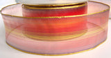 R1009 39mm Yellow-Red Water Resistant Sheer Ribbon Purple Tints.Wired
