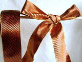 R1390 37mm Red and Metallic Gold Diagonal Woven Striped Ribbon - Ribbonmoon
