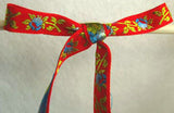 R1425 12mm Flowery Woven Jacquard Ribbon - Ribbonmoon