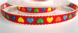 R1443 12mm 100% Cotton Love Heart Ribbon - Ribbonmoon