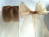 R1462 75mm Green Brown Water Resistant Sheer Ribbon - Ribbonmoon