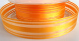 R1537 20mm Marigold Sheer and Satin Striped Ribbon by Berisfords - Ribbonmoon