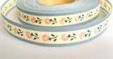 R1626 15mm Flowery Ribbon, 100% Cotton - Ribbonmoon