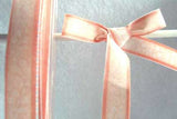 R1664 15mm Pastel Apricot Flowery Ribbon, 100% Cotton - Ribbonmoon
