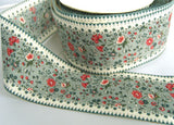 R1679C 60mm Flowery Ribbon, 100% Cotton - Ribbonmoon