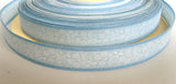 R1681 15mm Blue Flowery Ribbon, 100% Cotton - Ribbonmoon