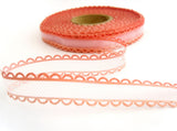 R1714 17mm Pale Pink Tulle Ribbon with two Shades of Pink Acetate Borders