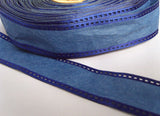 R1739 30mm Royal Blues Tough Stitchable Paper Based Fabric Ribbon, Wired - Ribbonmoon