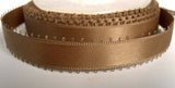R1778 15mm French Beige Satin Ribbon with a Picot Feather Edge - Ribbonmoon