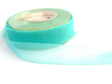 R1858 22mm Turquoise Sheer Ribbon