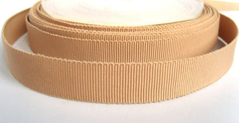 R2012 15mm Camel Beige Millinery Petersham - Ribbonmoon