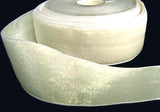R0294 40mm White-Iridescent Metallic Dazzle Lame Ribbon by Berisfords