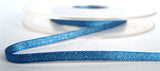 R2132 4mm Royal Blue Satin and Metallic Gold Shot Ribbon - Ribbonmoon