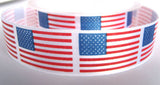R2172 25mm USA Stars and Stripes Flag Satin Ribbon