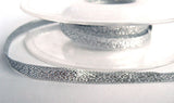 R2178 6mm Metallic Silver Woven Lurex Ribbon By Berisfords