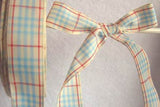 R2206 24mm Natural, Blue and Red Tartan Ribbon - Ribbonmoon