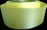 R2270 50mm Primrose Satin Ribbon with a Polka Dot Print - Ribbonmoon