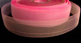 R2386 25mm Rose Pink Sheer Ribbon - Ribbonmoon