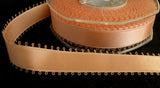 R2390 16mm Peach Melba Satin Ribbon with a Picot Feather Edge - Ribbonmoon