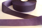 R2392 40mm Lavender and Black Reversible Moret and Satin Ribbon - Ribbonmoon
