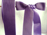 R2392 40mm Lavender and Black Reversible Moret and Satin Ribbon - Ribbonmoon
