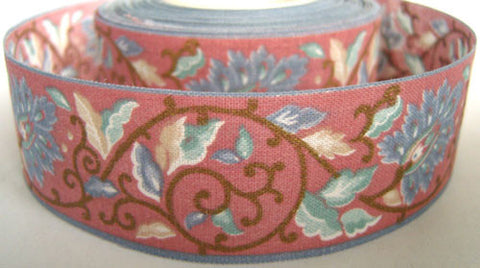 R2549 32mm Flowery Ribbon, 100% Cotton - Ribbonmoon