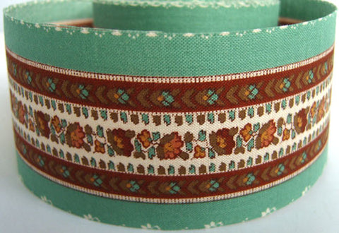 R2571 50mm 100% Cotton Flower Design Ribbon - Ribbonmoon