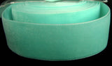 R2693 37mm New Turquoise Nylon Velvet Ribbon by Berisfords - Ribbonmoon