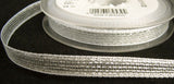 R2708 10mm Silver Translucent Metallic Woven Ribbon - Ribbonmoon