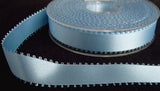 R2711 15mm Cornflower Blue Double Satin Ribbon with Picot Feather Edges - Ribbonmoon