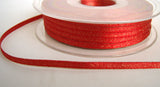 R2746 4mm Red-Gold Glitter Satin Ribbon by Berisfords
