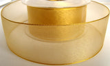 R2761 40mm Bronze Metallic Mesh Ribbon by Berisfords - Ribbonmoon