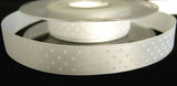 R2791 15mm White Polka Dot Print Satin Ribbon by Berisfords - Ribbonmoon