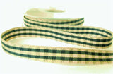 R2797 13mm Navy-Antique Cream Rustic Gingham Ribbon by Berisfords