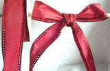R3206 31mm Burgundy Tough Stitchable Paper Based Fabric Ribbon, Wired - Ribbonmoon